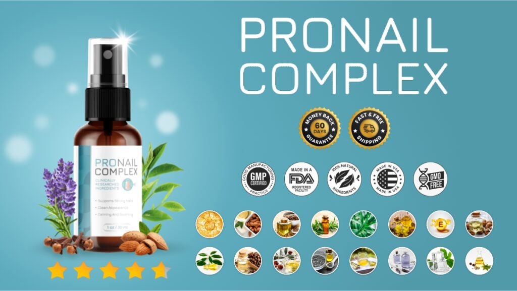 Image of Pronail Complex bottle with text: 'Unlock Your Nail Health with ProNail Complex - Discover 7 Essential Secrets for Stronger, Flawless Nails.