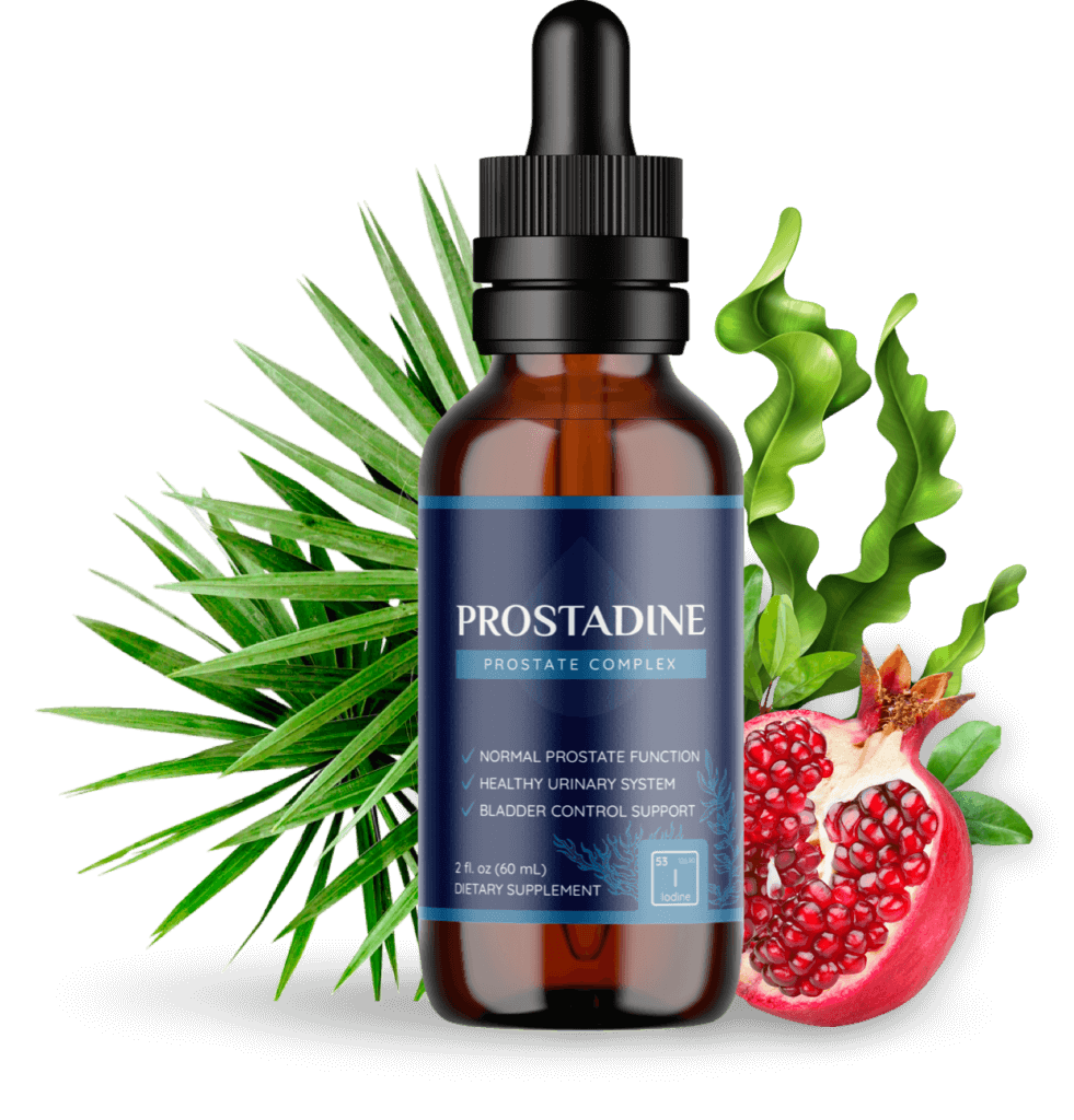 Prostadine A bottle with label 'Revitalize Your Prostate Health in 7 Days with a Powerful Natural Formula'.