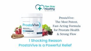 Bottle of ProstaVive supplement showing powerful relief for prostate health