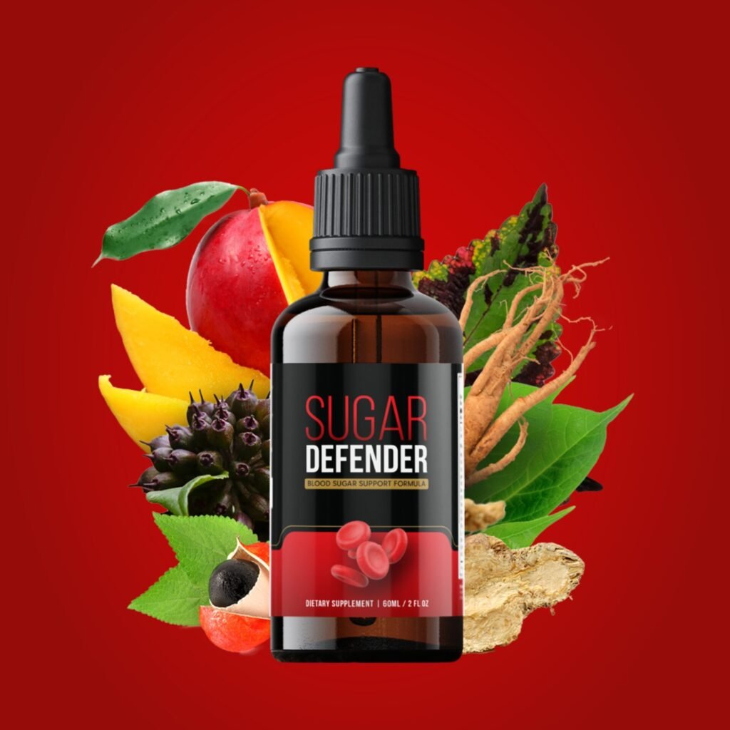Bottle of Sugar Defender Drops with text overlay showing 5 dangerous truths