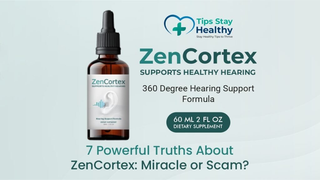 ZenCortex supplement bottle with text overlay: 7 powerful truths revealed