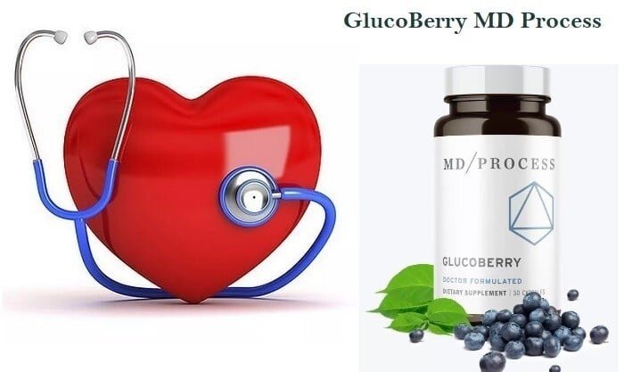 GlucoBerry supplement bottle with 7 shocking and surprising text facts