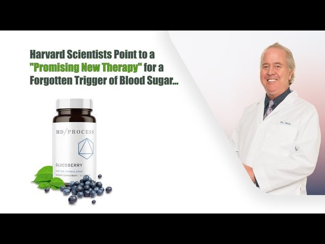 GlucoBerry supplement bottle with 7 shocking and surprising text facts